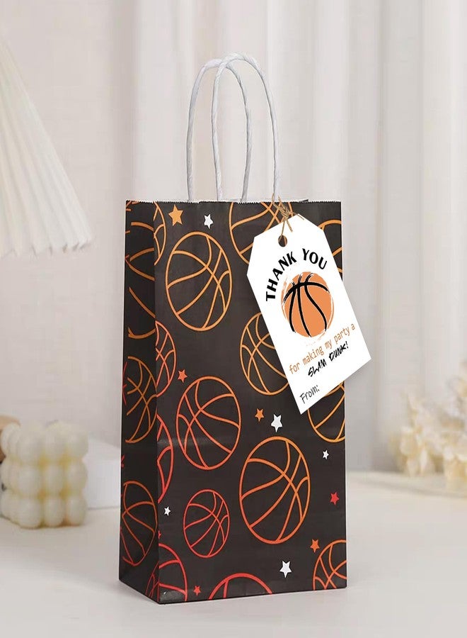 Aukolass 50pcs Basketball Thank You Favor Tags, Basketball Team Gift Tags for Sports Theme Birthday and Party Favors Decoration (Thank You) - Image 3